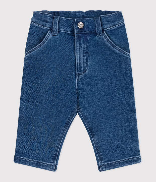 Pantalon b&eacute;b&eacute; en jean &eacute;lasthanne bleu