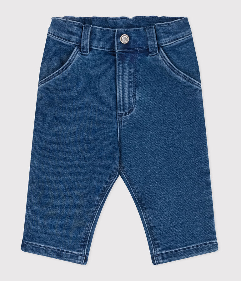 Pantalon b&eacute;b&eacute; en jean &eacute;lasthanne bleu