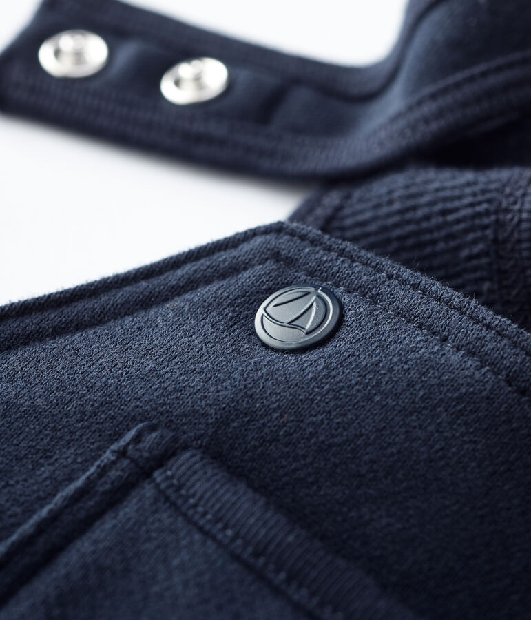 Salopette van molton baby. blauw SMOKING