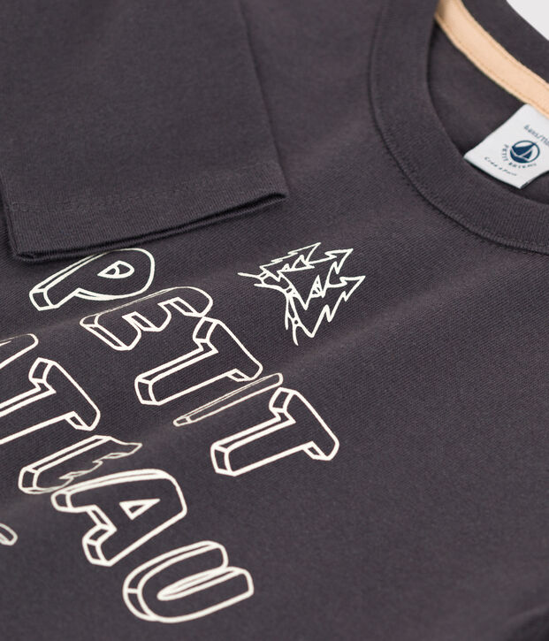 Jongens-T-shirt met lange mouwen grijs