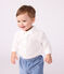 Chemise bébé en coton unie blanc ECUME