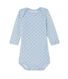 Body met lange mouwen in wol/katoen voor babyjongens
