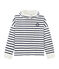 Sweatshirt enfant garçon blanc MARSHMALLOW/bleu SMOKING
