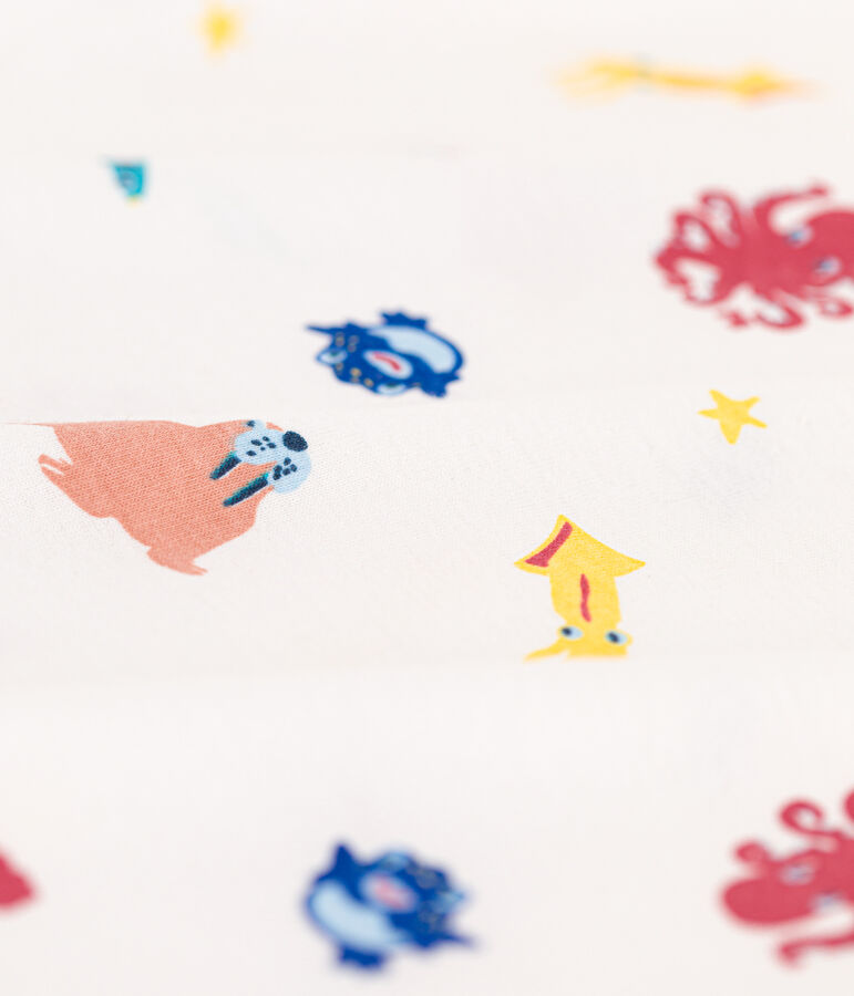 Glow in the dark nachthemd van katoen voor meisjes wit/multicouleur