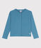 Cardigan en coton enfant fille bleu LAVIS