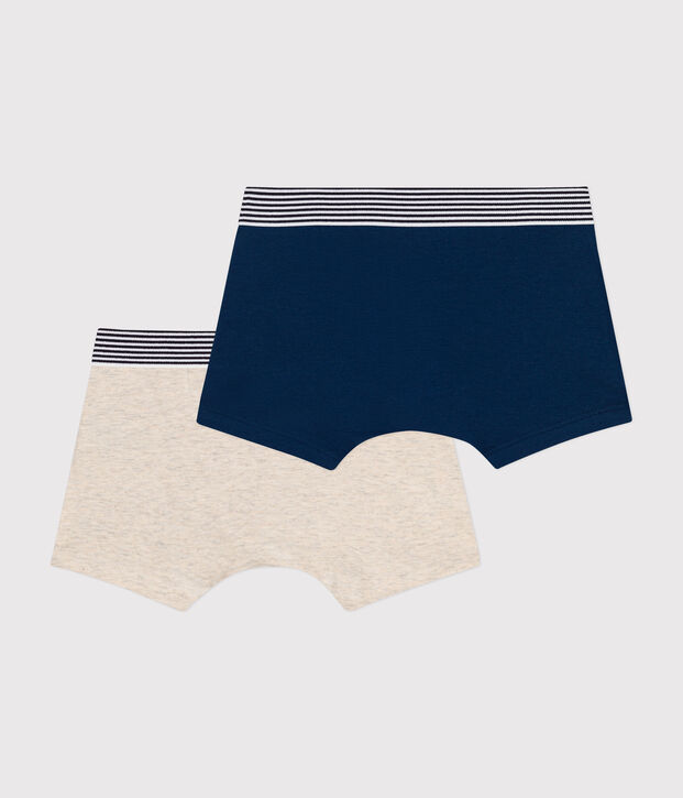 Set van 2 boxershorts voor jongens in katoen en elastaan multicouleur