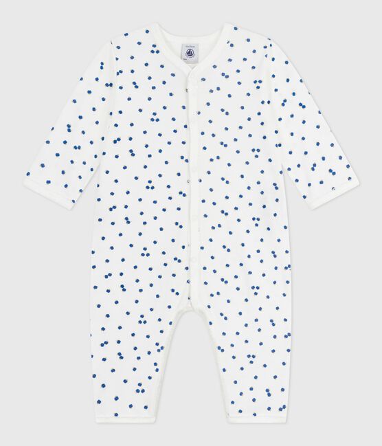 Pyjama bébé en coton sans pieds imprimé blanc MARSHMALLOW/blanc MULTICO