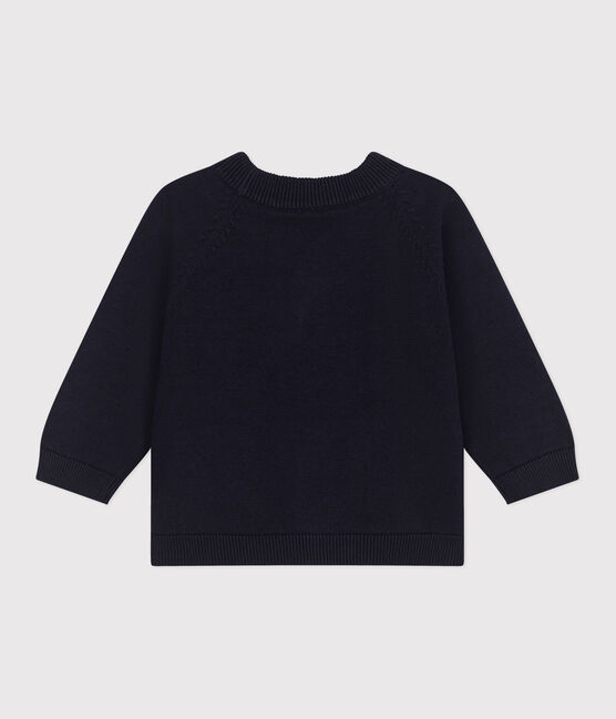 Effen katoenen babyvestje blauw SMOKING