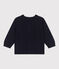 Effen katoenen babyvestje blauw SMOKING