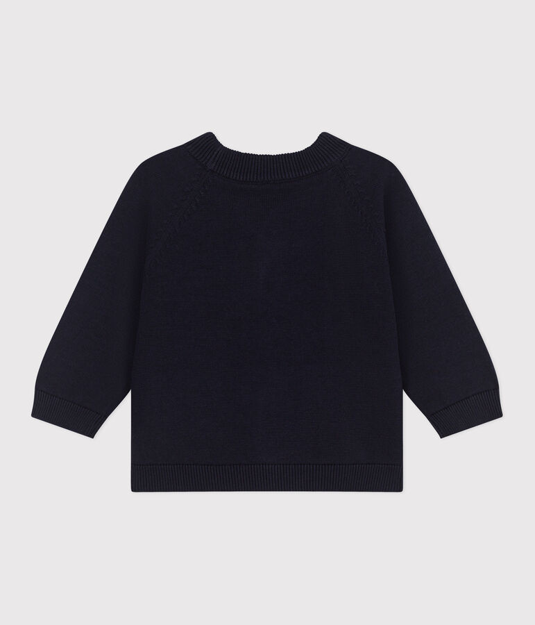 Effen katoenen babyvestje blauw