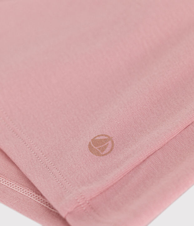 Effen katoenen T-shirt L'Iconique voor dames roze