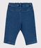 Babybroekje van spijkerstof en elastaan blauw BLEU DELAVE