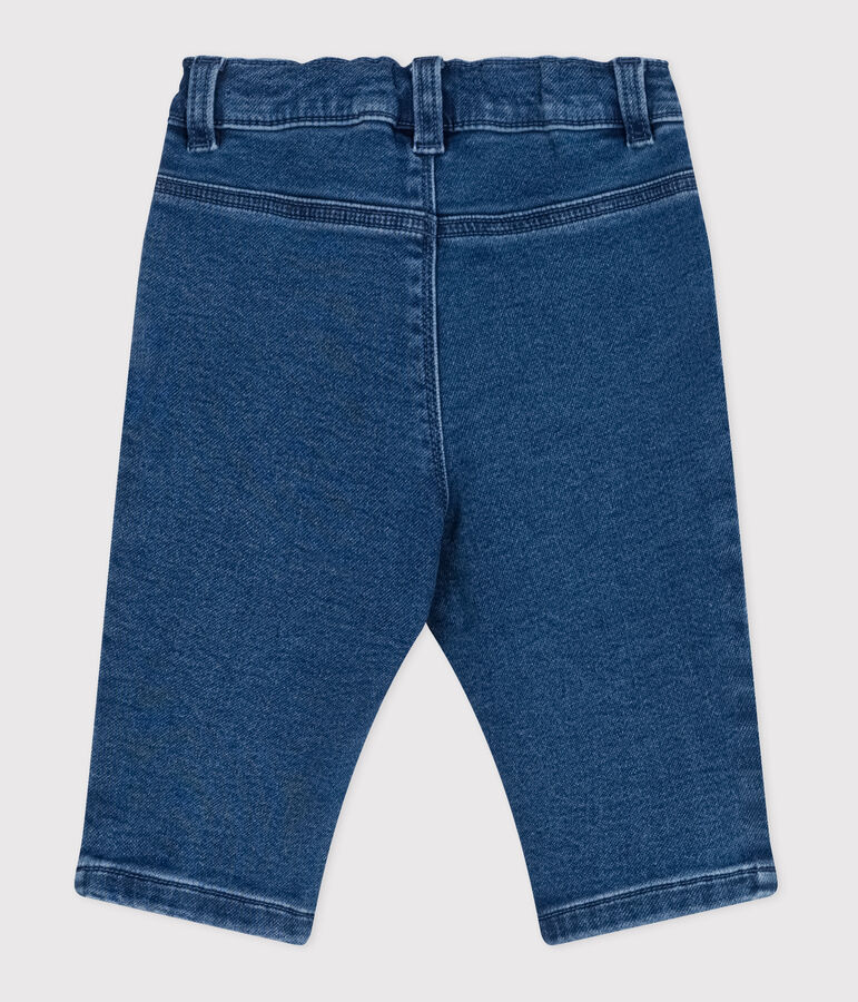 Pantalon b&eacute;b&eacute; en jean &eacute;lasthanne bleu