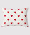 Rood hart kussen van popeline wit MARSHMALLOW/rood TERKUIT