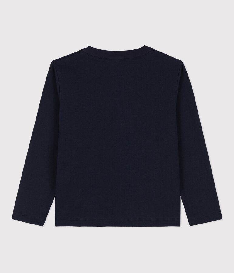 Tee-shirt manches longues imprim&eacute; enfant gar&ccedil;on bleu