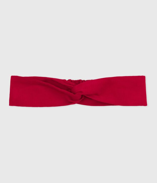 Bandeau enfant en velours rouge