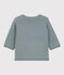 Cardigan voor baby's met beer van wol en katoen grijs SEDUMBLUE