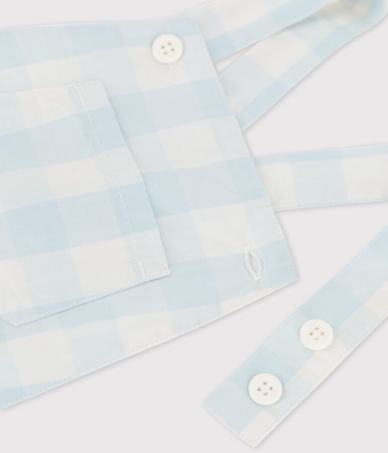 Salopette courte en popeline b&eacute;b&eacute; BOLDAIR/ MARSHMALLOW