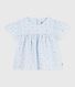 Blouse enfant en popeline de coton manches courtes imprimée