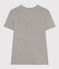 L'Iconique, katoenen T-shirt voor dames met kartelrandje grijs CHATON CHINE