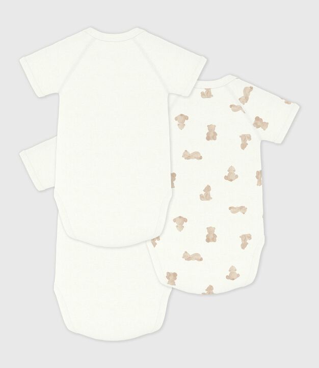 Set van katoenen babyrompertjes met print en korte mouwen multicouleur