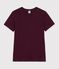 Dames-T-shirt van effen katoen met korte mouwen MOON