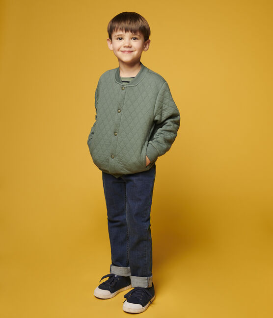 Tubic cardigan in teddy-stijl voor jongens groen VALLEE