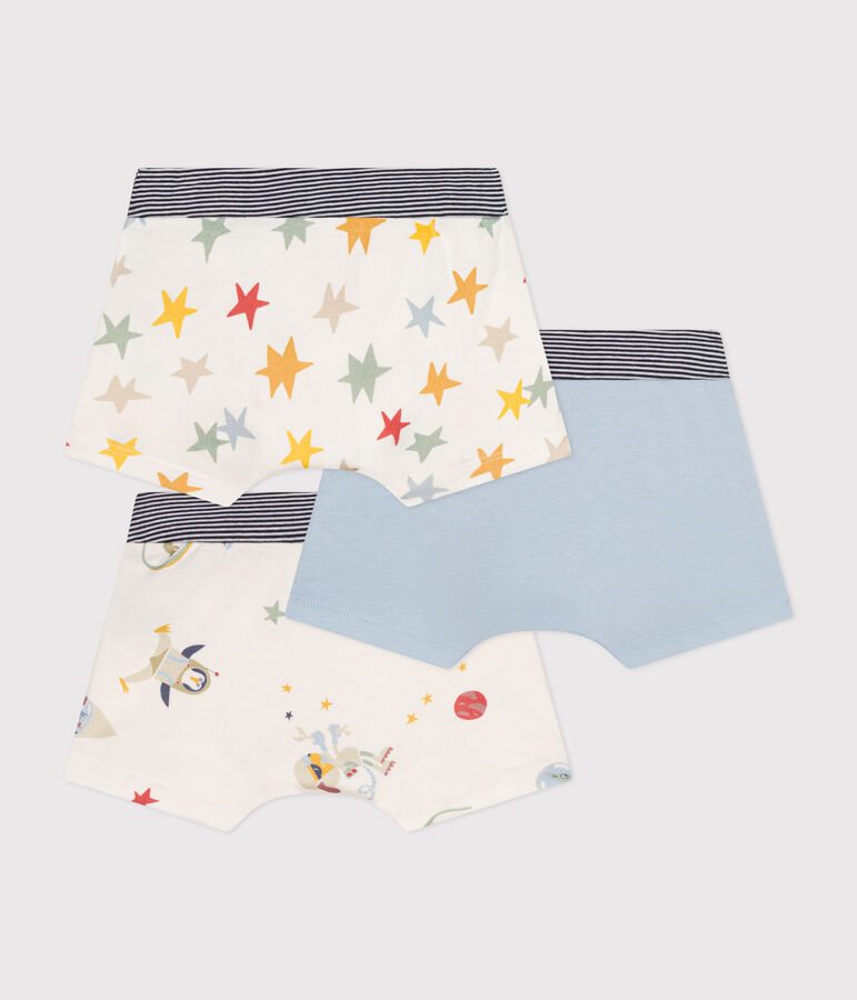 Lot de 3 boxers espace en coton enfant multicouleur