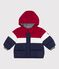 Effen dun donsjack met colorblock voor baby's blauw SMOKING/wit MULTICO