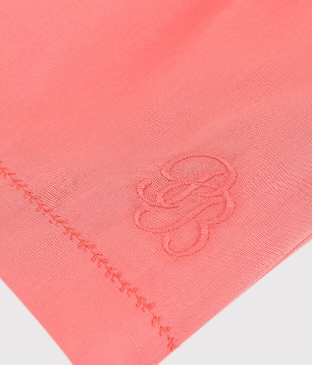 Robe sans manches enfant en coton uni corail
