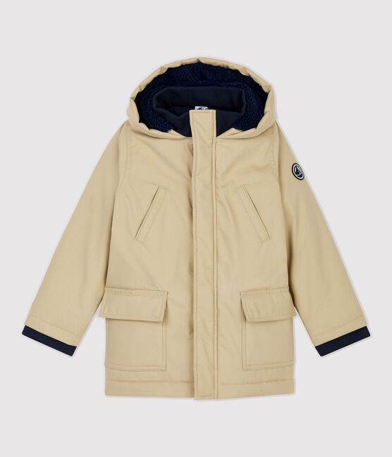 Parka coton enduit enfant garçon beige JERRYCAN