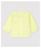 Blouse à rayures jaunes bébé en popeline de coton biologique jaune JAUNE/blanc MARSHMALLOW