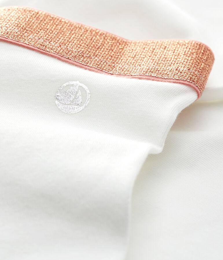 Cropped legging van lycra jersey voor meisjes wit