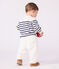 Pull marin bébé en laine et coton à rayures bleu MARSHMALLOW/ SOIR