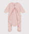 Bodyjama van velours met hartjesprint voor baby's roze SALINE/ ROSEWOOD