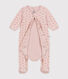 Bodyjama van velours met hartjesprint voor baby's