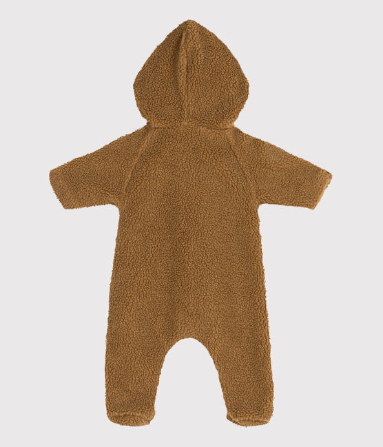 Combipilote à capuche bébé en sherpa marron BRINDILLE