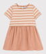 Robe manches courtes bébé bi-matière