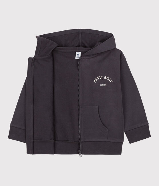 Sweatshirt petit Boat met rits en kap voor jongens grijs DUMBO