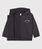 Sweatshirt petit Boat met rits en kap voor jongens grijs DUMBO