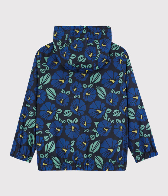 Windjack van gerecycled polyester voor jongens blauw SMOKING/wit MULTICO