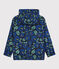 Windjack van gerecycled polyester voor jongens blauw SMOKING/wit MULTICO