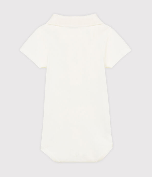 Body col polo b&eacute;b&eacute; gar&ccedil;on blanc