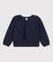 Cardigan en coton enfant fille bleu SMOKING