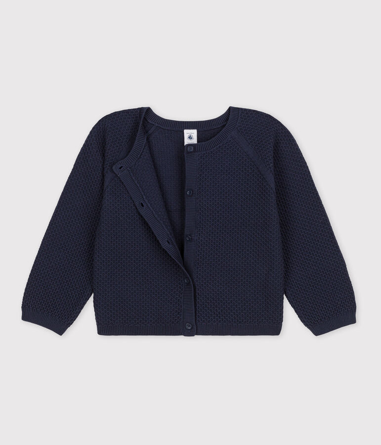 Cardigan en coton enfant fille bleu