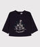 T-shirt met lange mouwen voor baby's van katoen blauw SMOKING