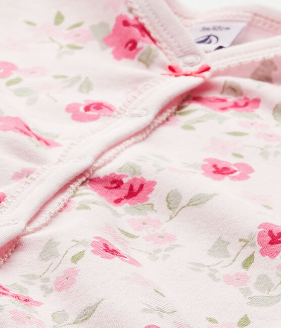 Dors bien bébé fille imprimé fleurs rose VIENNE/blanc MULTICO