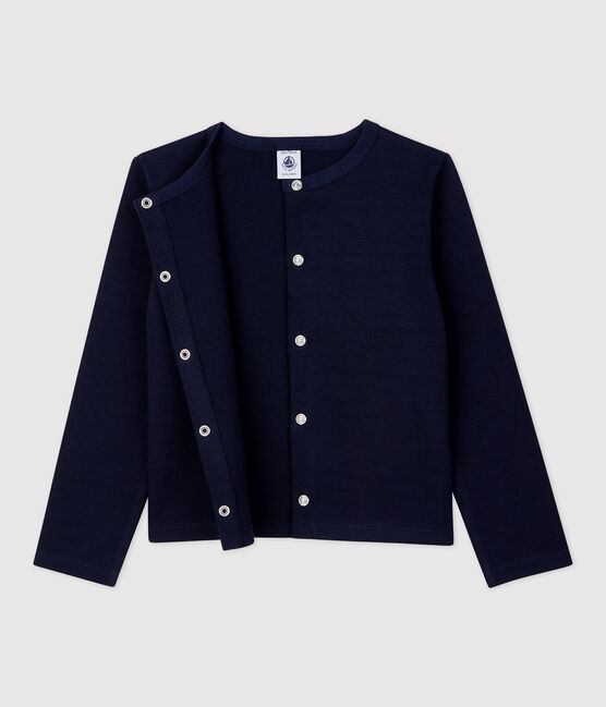Cardigan en coton enfant fille bleu SMOKING