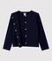 Cardigan en coton enfant fille bleu SMOKING