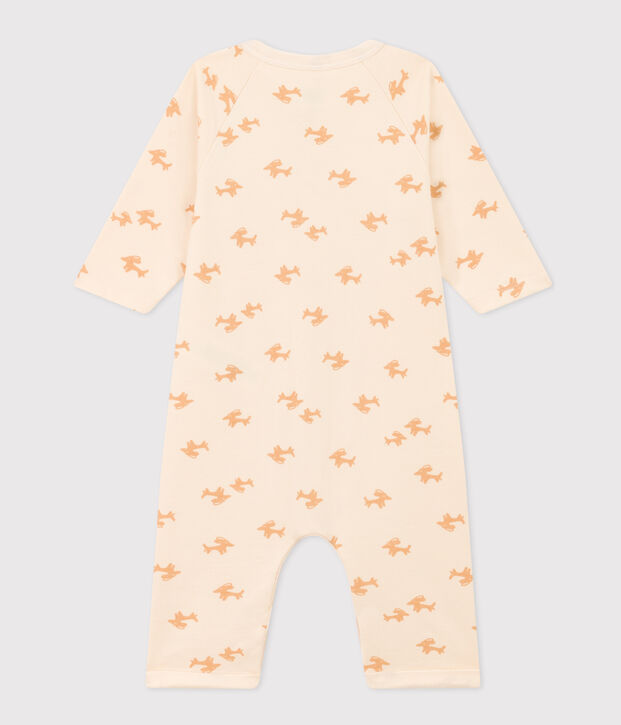 Lang pakje van lichte molton voor baby's ecru/beige